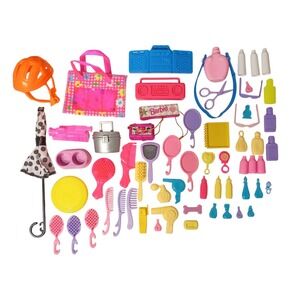Vintage Barbie Doll‎ Accessories 60 Pc. Lot 1990's Household Doll Accessories